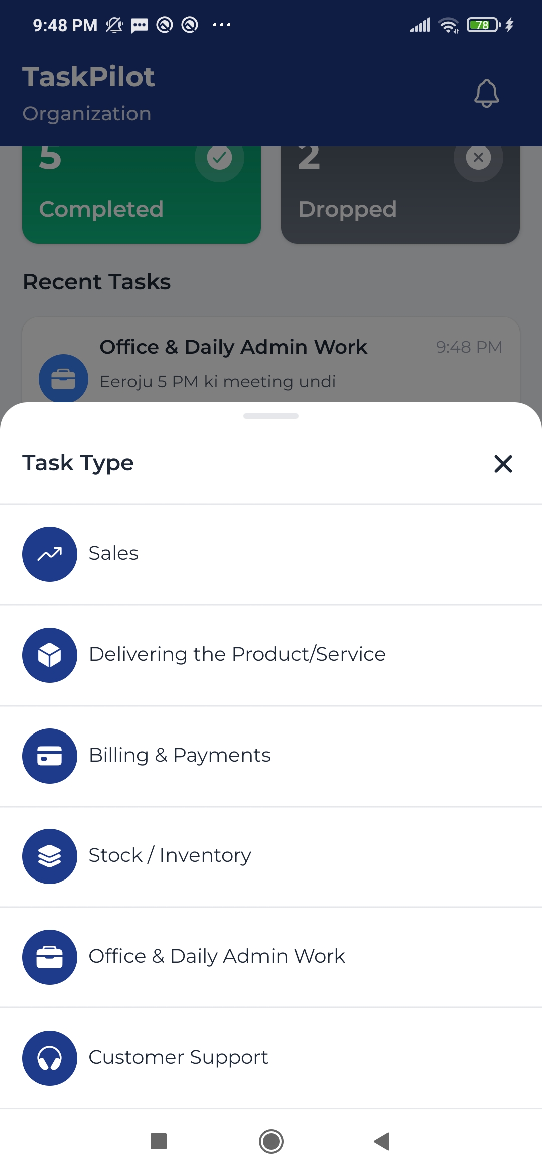 Voice task creation